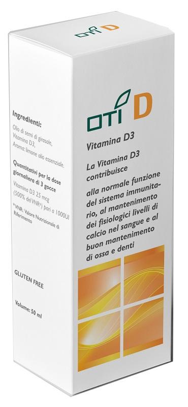 Oti D Vitamina D3 Integratore in gocce per ossa e sistema immunitario 50 ml