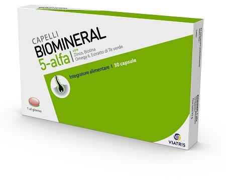 Biomineral 5-Alfa Integratore Alimentare per Capelli Deboli 30 Capsule