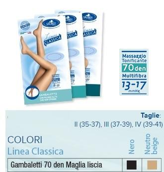 Sauber Linea Classica Gambaletto 70 Maglia Liscia Neutro Beige Taglia 4
