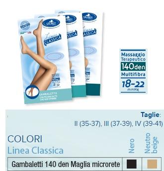 Sauber Linea Classica Gambaletto 140 Den Maglia Microrete Colore Beige Taglia  3