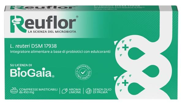 Reuflor Integratore per la Flora Intestinale 20 Compresse Masticabili al Limone