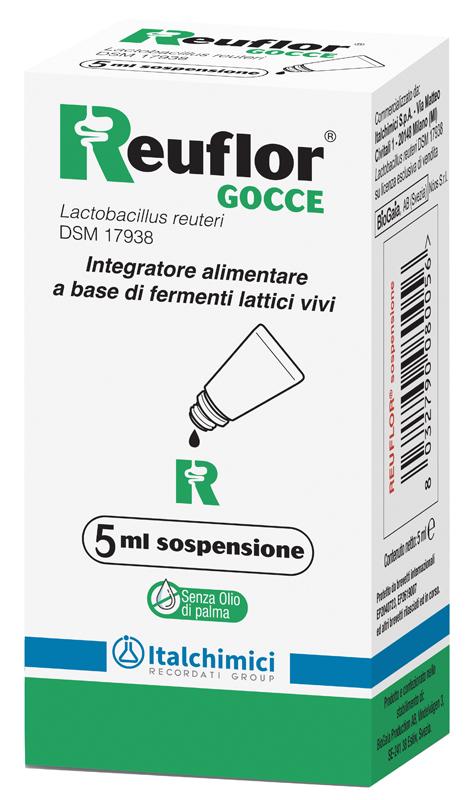 Reuflor Gocce Integratore Alimentare a base di Fermenti Lattici Attivi 5 ml