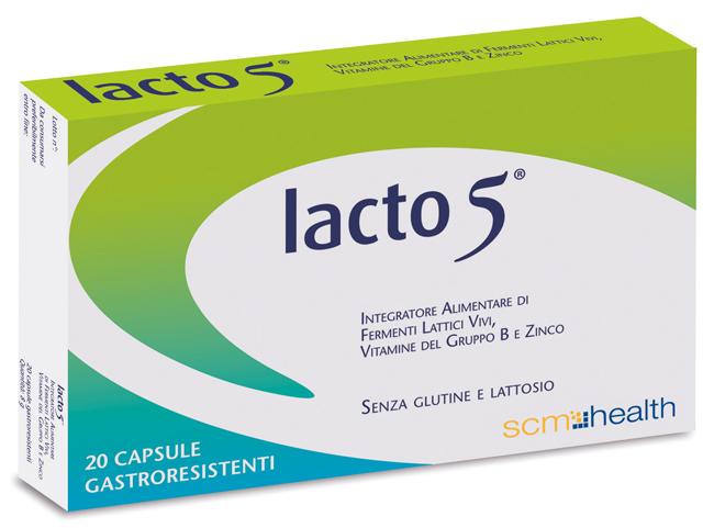 Lacto 5 Integratore Fermenti Lattici 20 Capsule