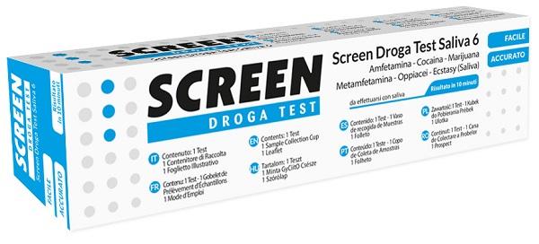 Screen Droga Test Saliva 6 Test Multidroghe Rilevazione 6 Sostanze
