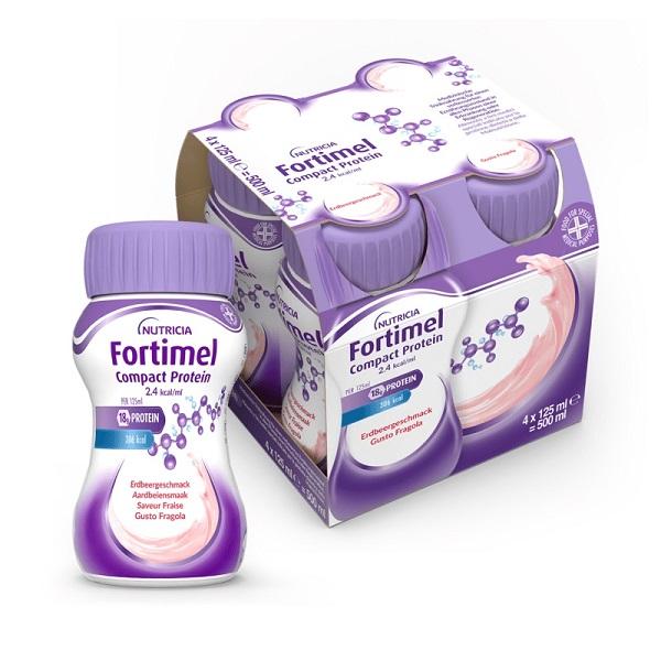 Fortimel Compact Protein Integratore Proteico Alla Fragola 4x125 ml