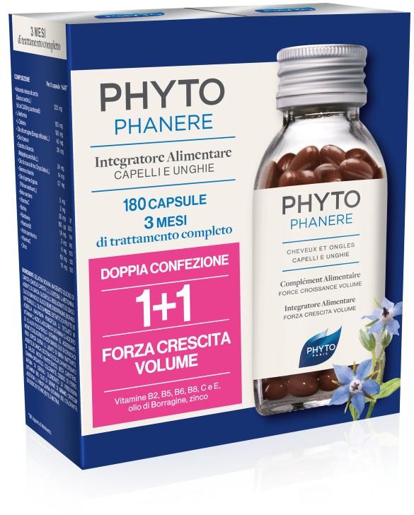 Phyto Phytophanere 1+1 Integratore Rinforzante per Capelli e Unghie 180 Capsule