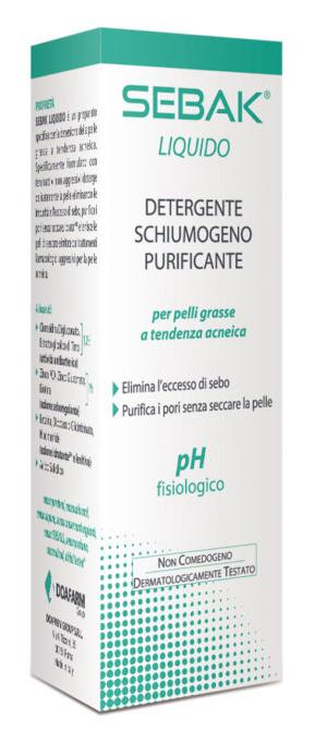 Sebak Liquido Detergente Schiumogeno Purificante per Pelle Acneica 150 ml