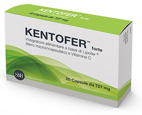 Kentofer Forte Integratore di Ferro e Vitamina C Per Stanchezza e Affaticamento 20 Capsule