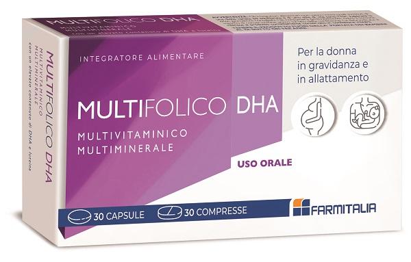 Multifolico DHA Integratore Multivitaminico e Multiminerale 60 Capsule