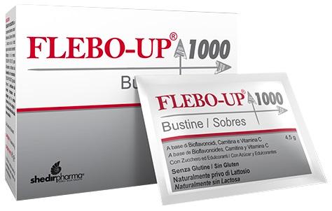 Flebo-up 1000 Integratore Microcircolo, Vene e Gambe Pesanti 18 Bustine 4,5 G