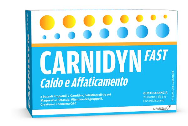 Carnidyn Fast Magnesio e Potassio Integratore Alimentare 20 Bustine