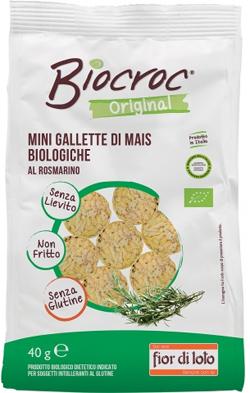 Fior Di Loto Biocroc Mini Gallette Di Mais Al Rosmarino 40g