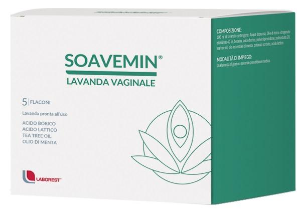 Soavemin Lavanda Vaginale Antibatterica Lenitiva E Deodorante 5 Flaconi 100 ml