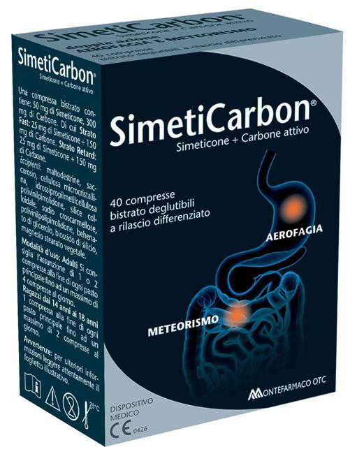 Simeticarbon Integratore per la Digestione 40 compresse