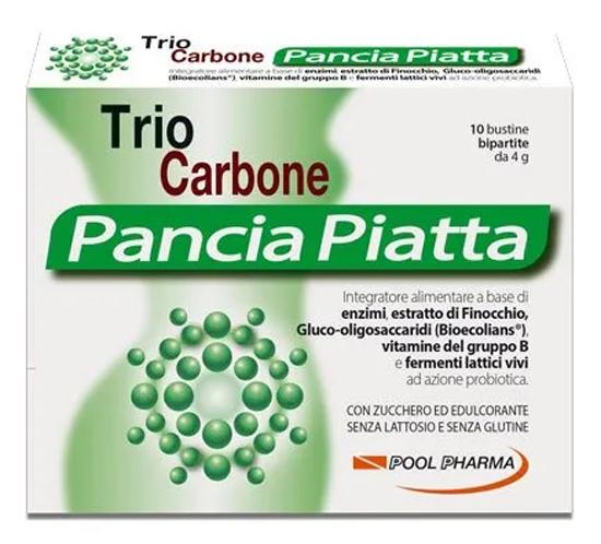 Triocarbone Pancia Piatta Integratore Alimentare 10+10 Buste da 2g + 2 g