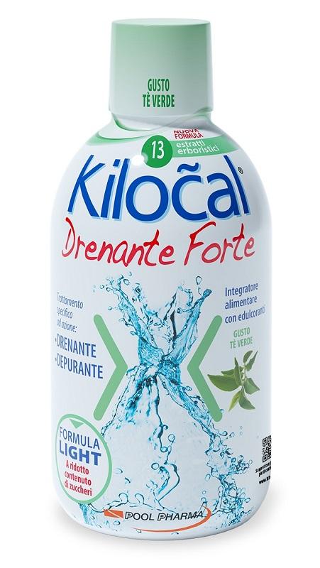 Kilocal Drenante Forte Integratore Alimentare Depurativo Gusto Tè Verde 500 ml
