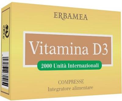 Erbamea Vitamina D3 Integratore Alimentare Benessere dell'Organismo 90 Compresse