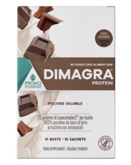 Promopharma Dimagra Protein Cioccolato Polvere Solubile 10 Buste