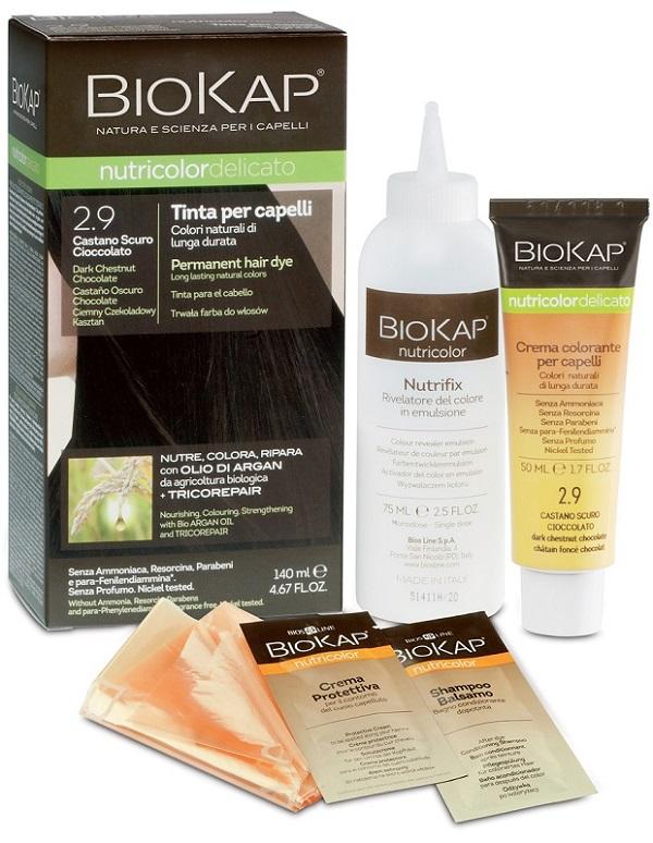 Biokap Nutricolor Delicato Tinta Per Capelli Colore 2.9 Castano Scuro Cioccolato