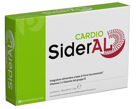 CardioSiderAl Integratore di Ferro Acido Folico Vitamine B6 e B12 20 Capsule
