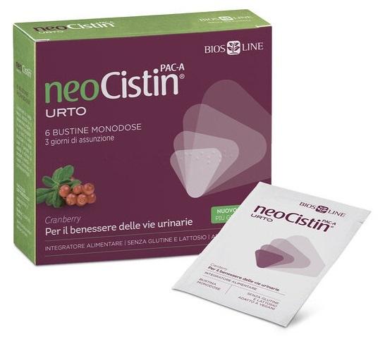 Bios Line Neocistin Pac-A Urto Integratore per le Vie Urinarie 6 Buste
