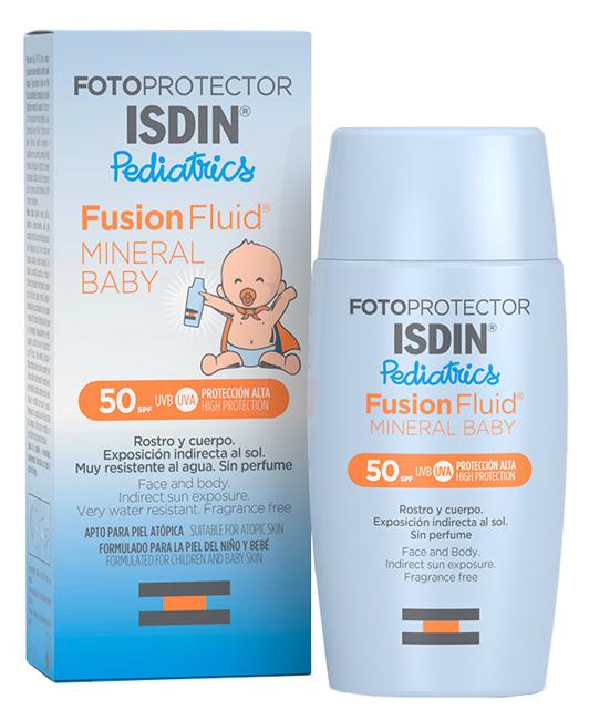 Isdin Fotoprotector Pediatrics Fluid Solare Minerale per Bambini SPF50+ 50 ml