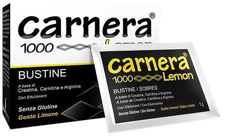 Carnera 1000 Integratore con Creatina Carnitina e Arginina 18 Buste Gusto Limone