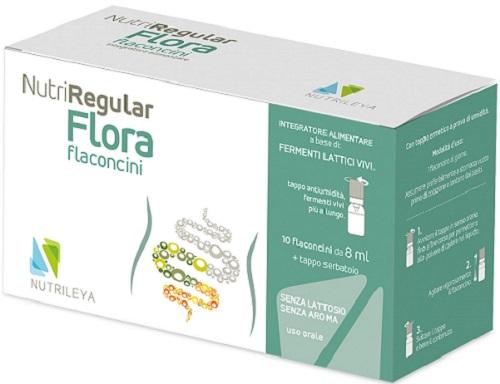 NutriRegular Flora Integratore Probiotico 10 Flaconcini da 10 ml