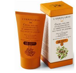 L'erbolario Crema Accelleratrice di Abbronzatura con Olio Jojoba Spf15 125 ml