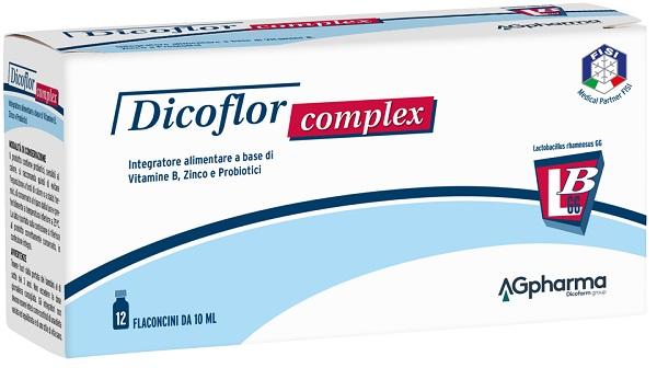 Dicoflor Complex Integratore di Vitamine e Probiotici 12 Flaconcini da 10 ml