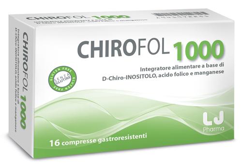 Chirofol 1000 Integratore Alimentare di Acido Folico Donna 16 Compresse