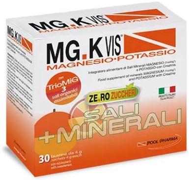 Mgk Vis Magnesio Potassio Orange Integratore Alimentare Zero Zuccheri 30 Bustine