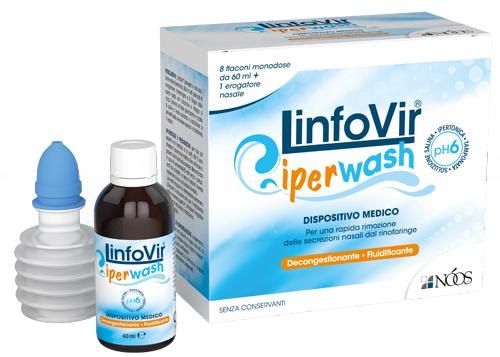 Linfovir Iperwash Soluzione Salina Ipertonica 8 Flaconi da 60 ml