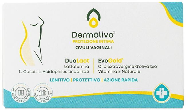 Ovuli Vaginali Dermolivo con Estratti Naturali - Confezione da 10 Pezzi