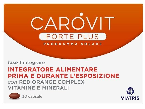 Carovit Forte Plus Integratore Prima e Durante l'Esposizione Solare 30 compresse