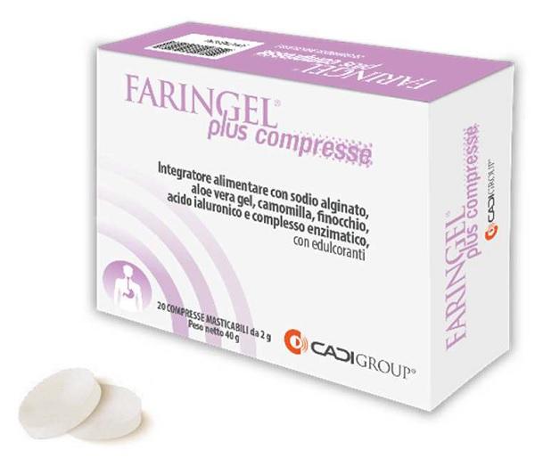 Faringel Plus Integratore Alimentare per il Reflusso Gastroesofageo 20 Compresse