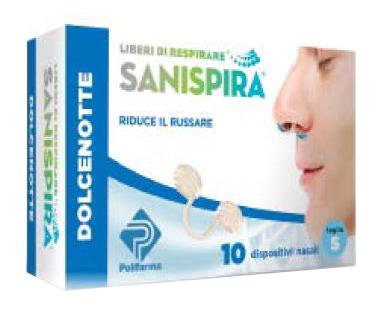 Sanispira DolceNotte Filtro Nasale Per Non Russare Taglia M 10 Pezzi