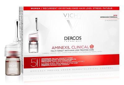 Vichy Dercos Aminexil Clinical Trattamento Anticaduta 5 Azioni Donna 21 Fiale