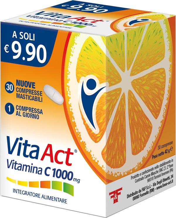 Vita Act Vitamina C 1000 mg Integratore Sistema Immunitario 30 Compresse