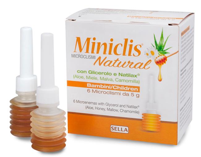 Miniclis Natural Bambini Lassativo 6 Microclismi