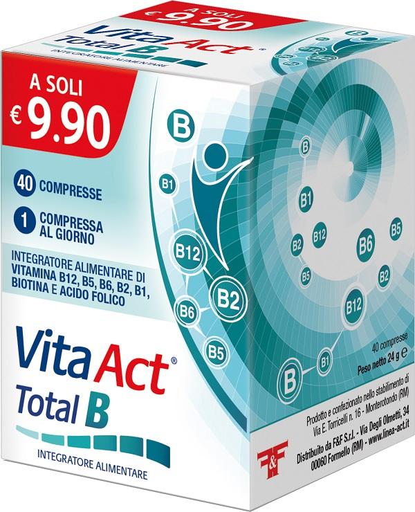 Vita Act Total B Integratore per la Stanchezza e l'Affaticamento 40 Compresse