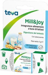 Mill&joy Teva Integratore per la Digestione del Lattosio 20Compresse Masticabili