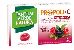 Tantum Verde Natura Frutti di Bosco Integratore Mal di Gola 15 Pastiglie