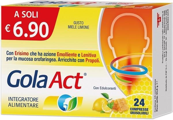 Linea Act Linea Vie Respiratorie Gola Act Integratore Miele Limone 24 Compresse