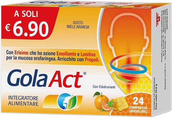 Linea Act Linea Vie Respiratorie Gola Act Integratore Miele Arancia 24 Compresse