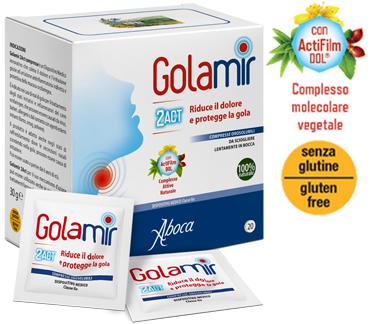 Aboca Golamir 2Act 20 Compresse Orosolubili per il Mal di Gola