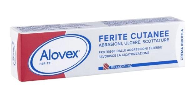 Alovex Ferite Crema Idrofila per Abrasioni Ustioni Ulcere 30 ml