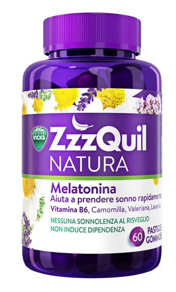 Vicks Zzzquil Natura Integratore per Favorire il Sonno 60 Pastiglie Gommose