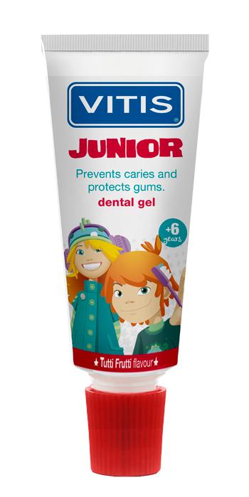 Vitis Junior Gel Dentifricio per Bambini Gusto Frutta 75 ml