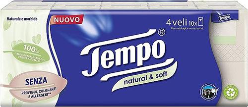Tempo Fazzoletti Natural & Soft 10 Pezzi